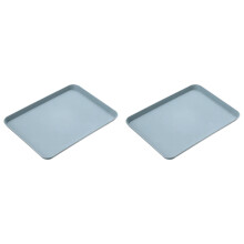Plateau de service rectangulaire en plastique (2 pièces)