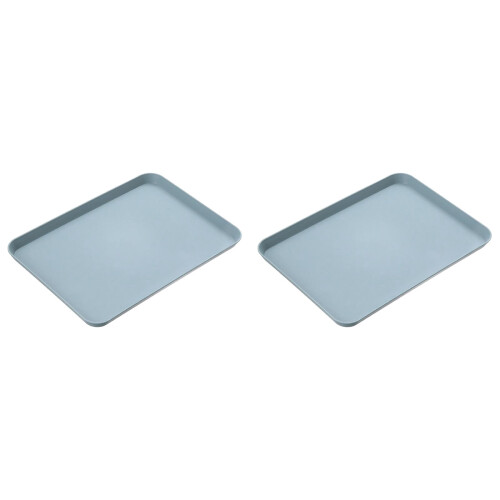 Plateau de service rectangulaire en plastique (2 pièces)