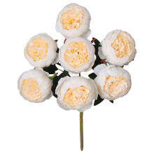Bouquet de pivoines artificielles en soie, 7 têtes, 43 cm (17 pouces)