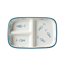 Assiettes carrées en céramique pour le contrôle des portions
