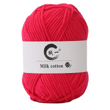 Fil de coton doux et uni au lait pour tricot et crochet, 100 g