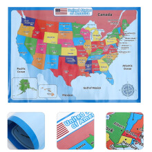 USA Map Poster for Kids Educational Learning Tool