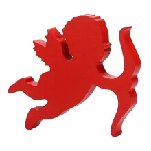 Amor-Figur aus Holz, Valentinstagsdeko, Rot, 1 Stück
