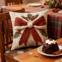 Housses de coussin Saint-Valentin et Noël en coton 17,7 x 17,7