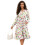 Abito midi da donna con volant e scollo a V, taglia S 1