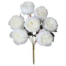 Bouquet de pivoines artificielles en soie, 7 têtes, 43 cm (17 pouces)
