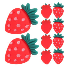 Décorations réalistes pour gâteaux en résine rouge, faux fruits (30 pièces)