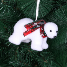 White Bear Christmas Ornament Tree Decoration Pendant Doll
