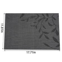 Set de table de cuisine en PVC tissé antidérapant et lavable, 30 cm