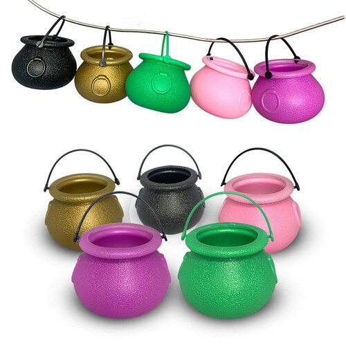 Bol chaudron noir avec anse, lot de 12 pièces