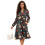 Robe midi patchwork à fleurs de Noël pour femme, taille M 1