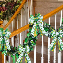 Ruban à nœud papillon trèfle vert pour la Saint-Patrick (2 pièces, 197 pouces)