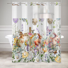 Paasdouchegordijn met insteekvoering 71x74 inch