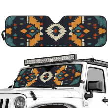 Aztec Tribal Windshield Sun Shade 52.95x16.14 Inch for Jeep