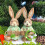 Handgefertigte Hasenornamente aus Stroh, 2 Stück 1