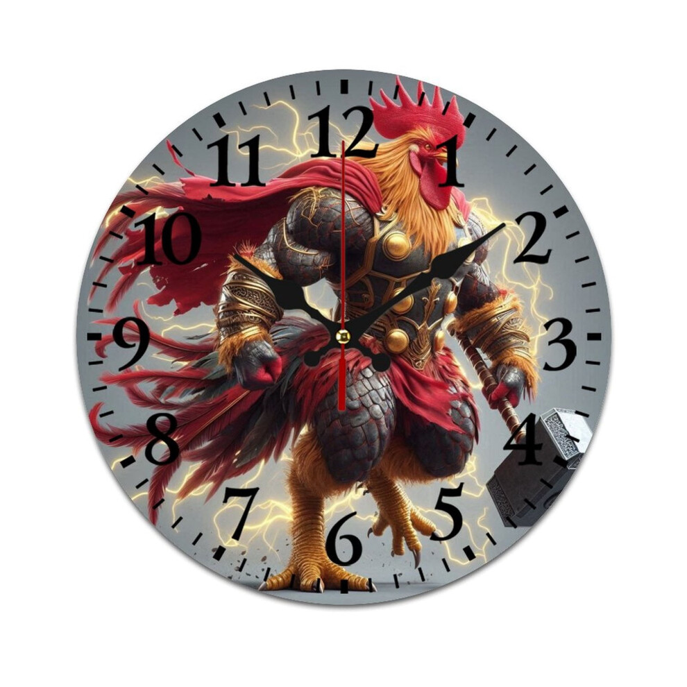 Thor Comic Pattern Wall Clock Battery Powered