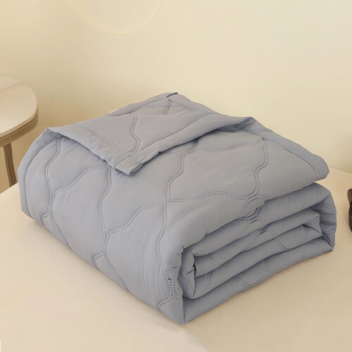 Bomullsquilt Queen Size Lätt Andningsbar Grå