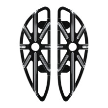 Black Driver Floorboards for Harley Touring and Softail