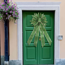 Grüne Kleeblatt-Schleifen mit Glitzer zum St. Patrick's Day (2 Stück)