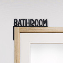 Coin de porte de salle de bain, ornement en bois en forme de lettre, droit