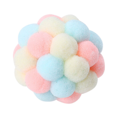 Balles interactives pour chat avec clochette sonore et peluche douce