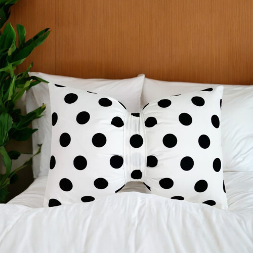 Coussin décoratif à nœud papillon, 30 cm