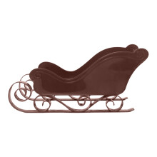 Brown Mini Christmas Sleigh Decoration Plastic 1 Piece