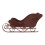Brown Mini Christmas Sleigh Decoration Plastic 1 Piece 1