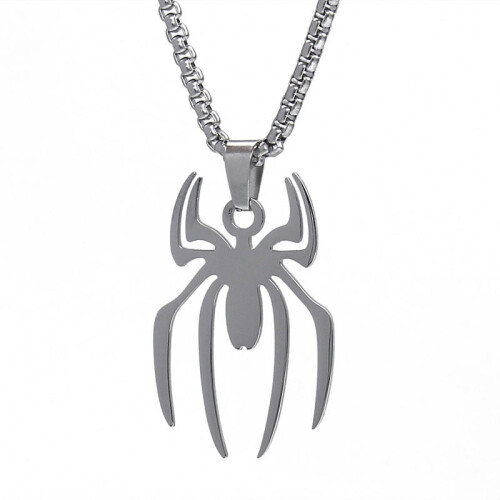 Spider Necklace Hip-Hop Style Silver Unisex
