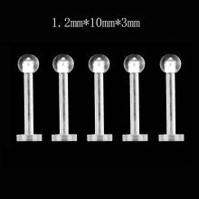 Clear Round Nose Ring Stud 5 Pcs