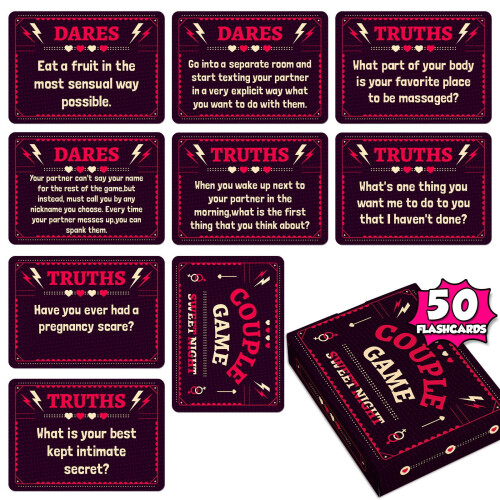 Romantic Night Cards for Couples 50-Piece Paper Set