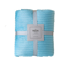 Cable Knit Throw Blanket Cotton Waffle Coral Velvet Queen