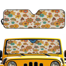 Yellow Foldable Mushroom Sun Shade for Jeep Wrangler