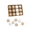 Christmas Ornament Set Green White 12pcs 7cm 2