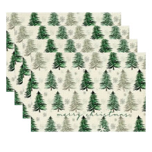 Christmas placemats set of 4 12x18 inches winter holiday