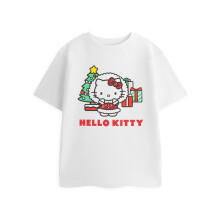 (11-12 Years) Hello Kitty Short Sleeved T-Shirt (Girls White)
