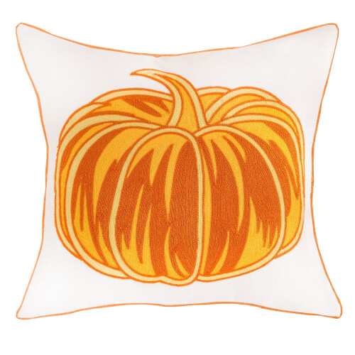 Broderade kuddar med Halloweenpumpa, 45x45 cm