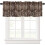 Leopard Print Valance Curtain Brown Rustic Safari 54x18 1