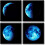 Blue Moon Phase Wall Art Abstract Canvas Poster 1 Piece 1