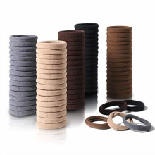 Cotton Hair Ties Thick Seamless 100 Pcs