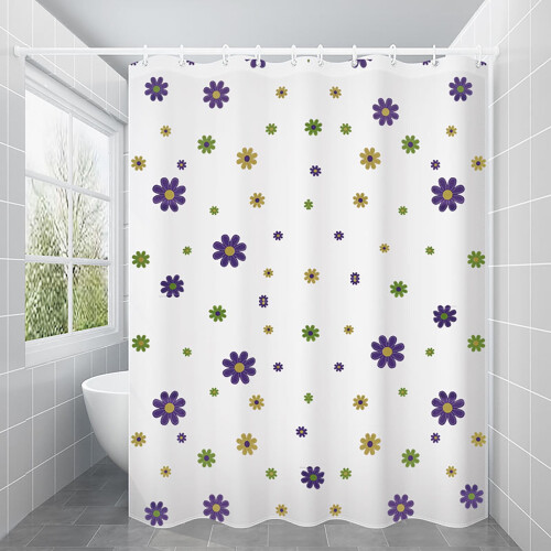 Rustikaler Boho-Duschvorhang, 180 x 119 cm, extra breit, mit Haken