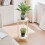 Round Side Table White Plastic Steel 35.4 Inch 5