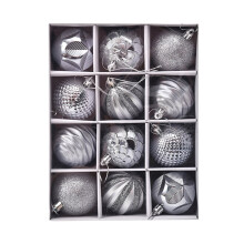 Boule de Noël décorative pendentif 6 cm, 12 pièces