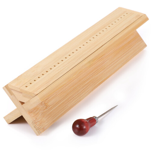 Wooden Book Binding Cradle Kit with Awl Rectangular 1