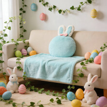 Easter Bunny Pillow and Blanket Set 3-in-1 Plush Rabbit