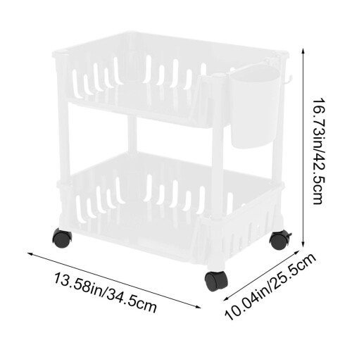 Karymi Multi-functional Pulley Storage Rack with Hooks 1pc 2