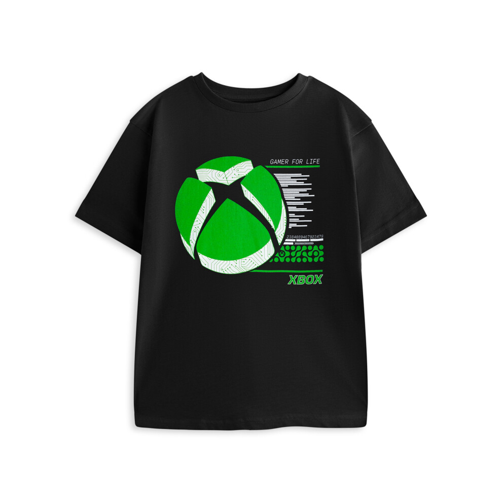 Xbox (13-14 Years) Short Sleeved T-Shirt (Boys Black)