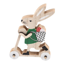 Décoration de Pâques en bois en forme de lapin 3,7 x 5,3 pouces