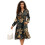 Robe midi patchwork à manches longues, taille moyenne 1