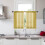 Linen-Look Cafe Curtains Yellow 2530 Inch 2-Pack 1